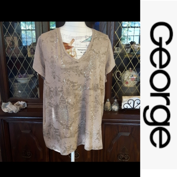 George Tops - 3/$10 Size 3X plus ladies short sleeve shirt